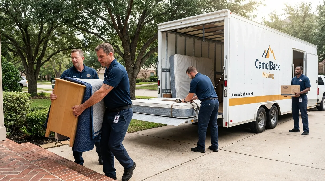 Crew loading residential truck for cross-state move from Silverton, CO